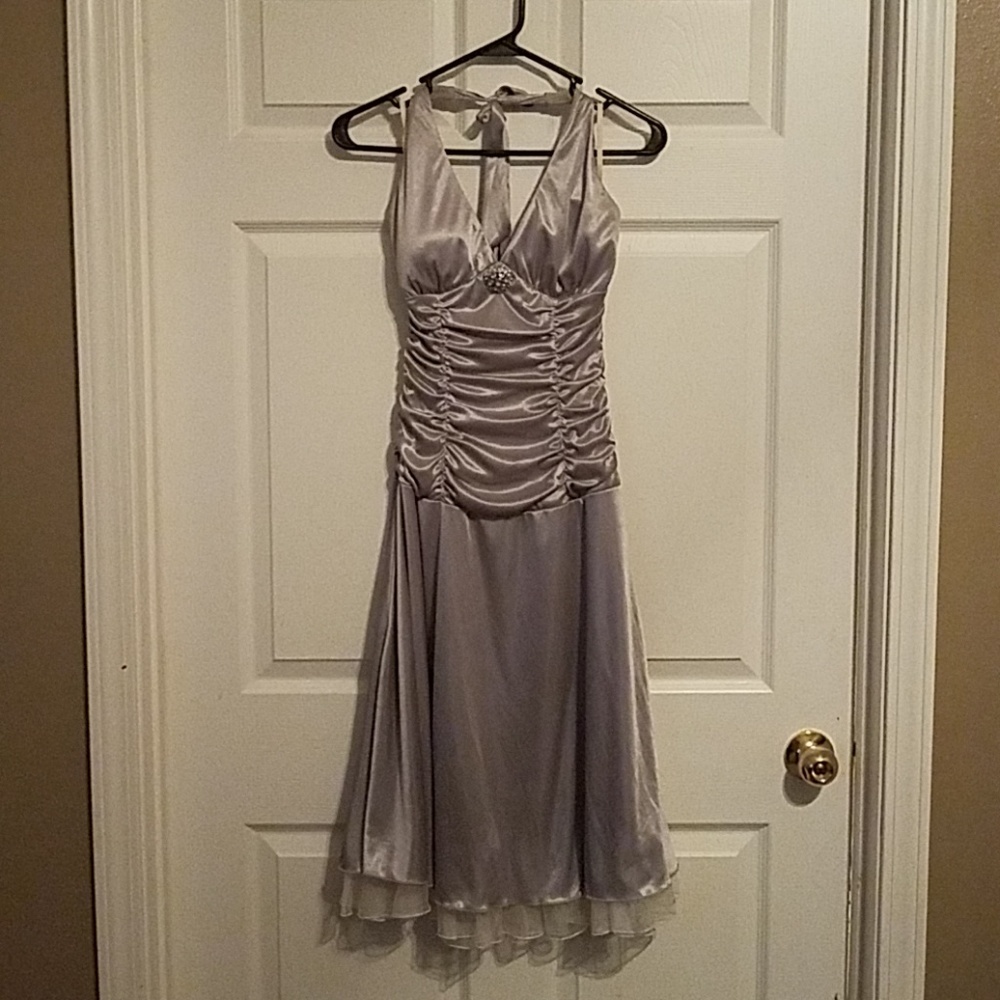 Silver party dress